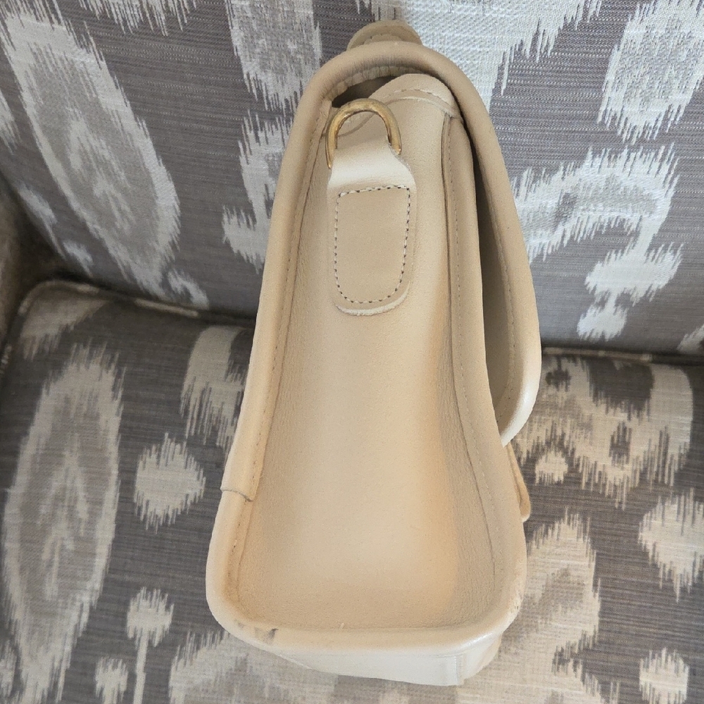 Coach Cream Satchel with Gold Accents - Picture 8 of 9